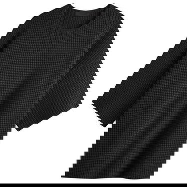 Sweater Fear of God Fear of God ESSENTIALS Heavy Waffle Short Sleeve Crew Sweat, Size X-Large Svart | 192BT246160F, 1