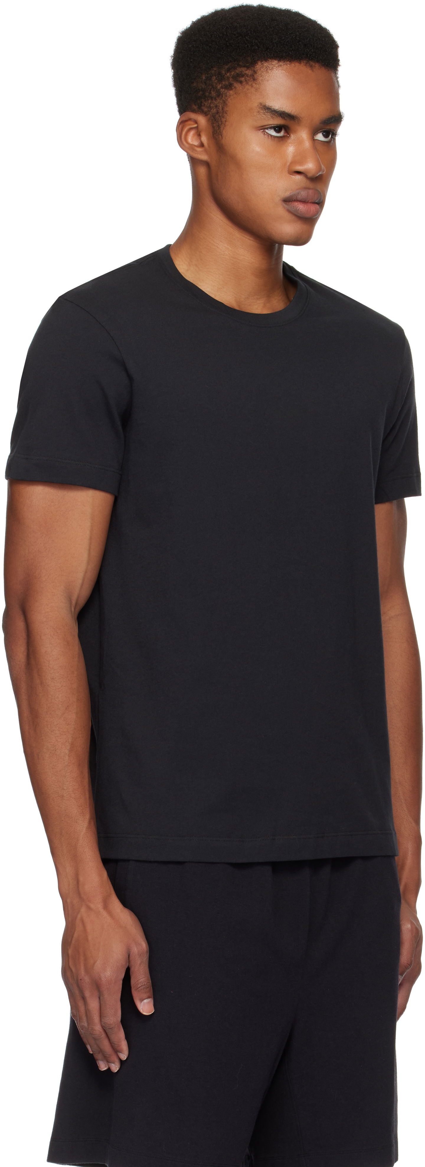 T-shirt SKIMS Classic Cotton T-Shirt Svart | TP-TSH-5701M, 1