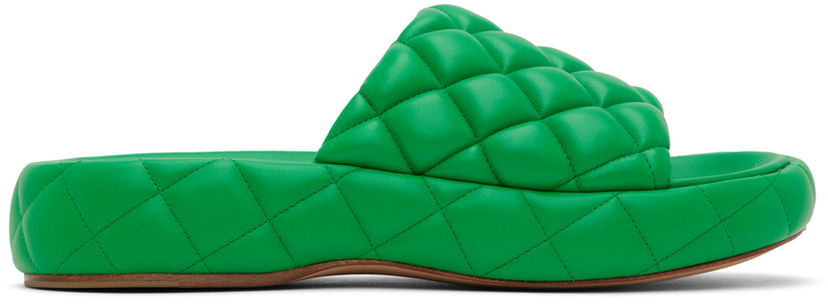 Sneakers och skor Bottega Veneta Bottega Veneta Padded Sandals Grön | 708885 VBRR0