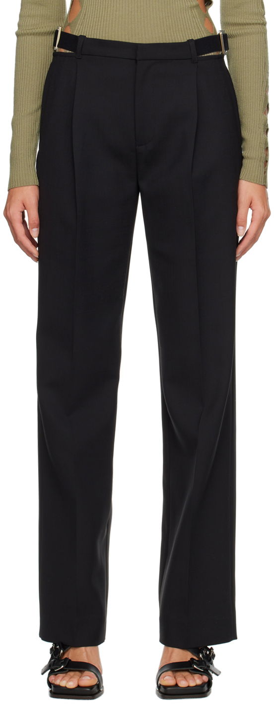 Byxor Dion Lee Safety Slider Black Trousers Svart | C2154P23