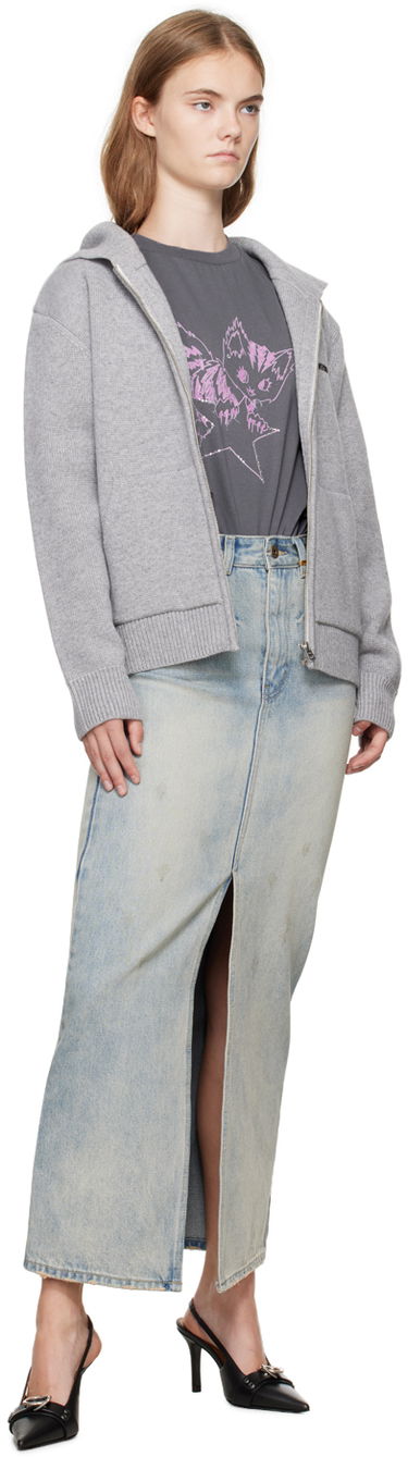 Kjol We11done We11done Washed Denim Maxi Skirt Blå | WD-DS2-24-373-W-SK, 3