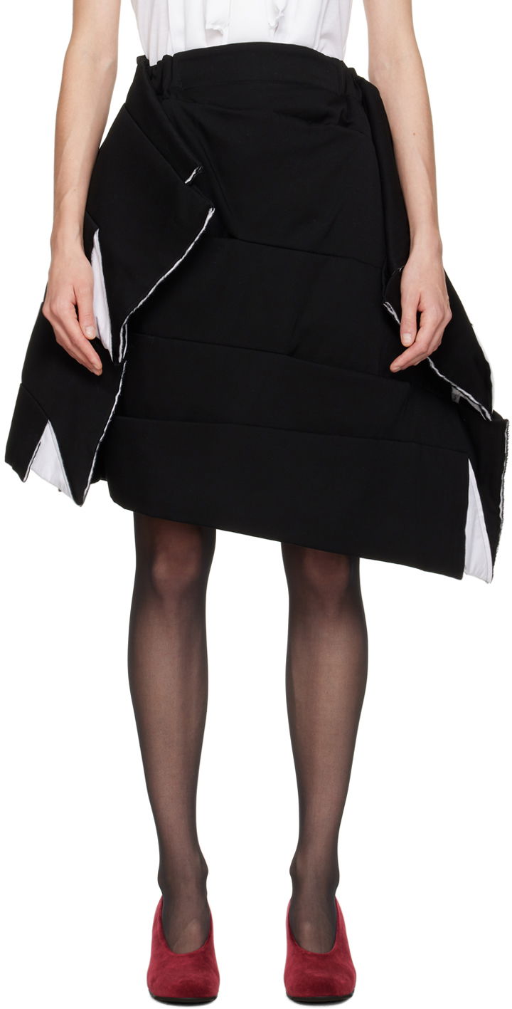 Kjol Comme des Garçons Tiered Midi Skirt Svart | GL-S005-051