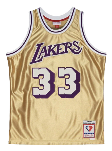 Jersey Mitchell & Ness Los Angeles Lakers Kareem Abdul-Jabbar 75th Gold Swingman Jersey Metallisk | SMJY4398-LAL83KABGOLD