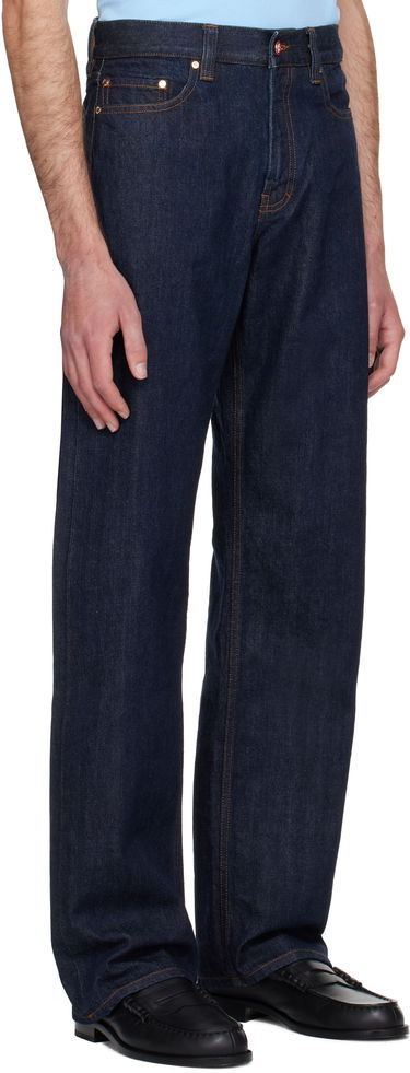 Jeans Casablanca Casablanca Selvedge Embroidered Laurel Jeans 30" Blå | MPF25-TR-330-01, 4