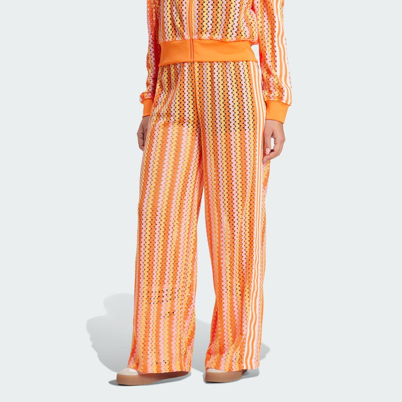 Byxor adidas Originals Summer Glow Firebird Wide Leg Pants Orange | KC0759