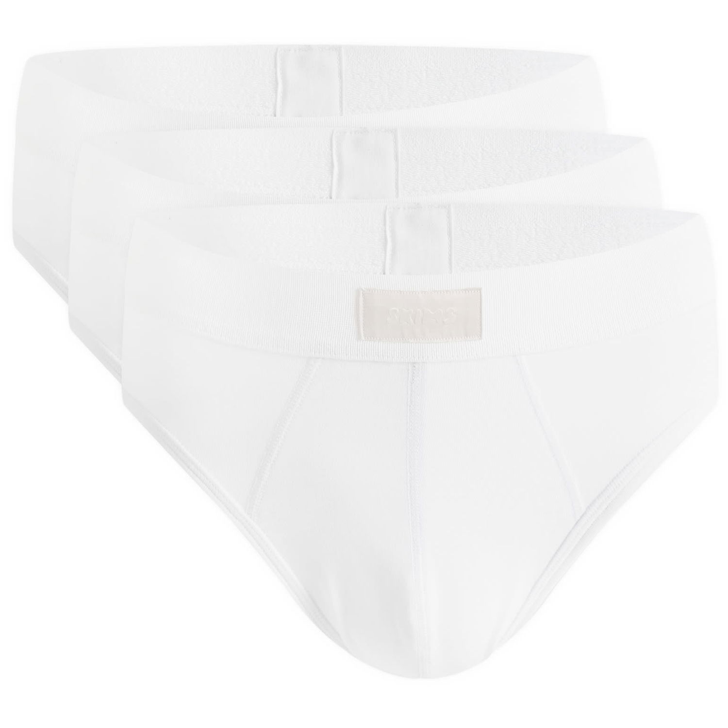 Trosor SKIMS 3-Pack Cotton Briefs Vit | BO-BRF-5633M-CH, 1