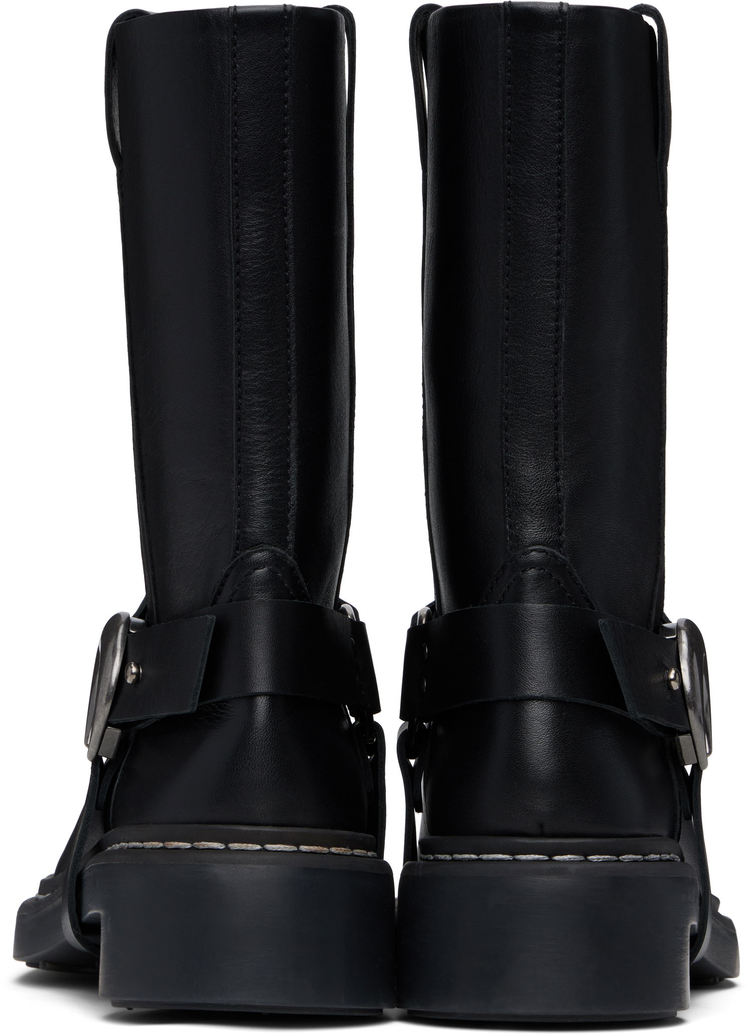 Kläder Marine Serre Marine Serre MS Moto Leather Boots Svart | WFW045A RLEA0017, 1