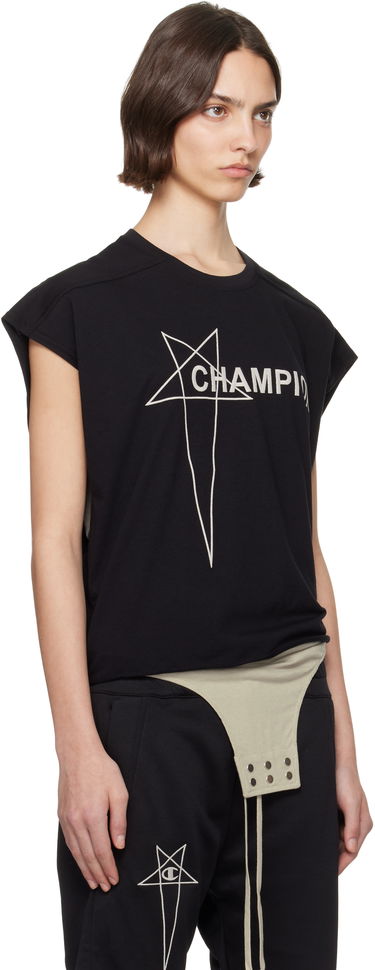 Linne Rick Owens Rick Owens Champion Edition Micro Tatlin Tank Top Svart | CW01E1668 CHJG, 1