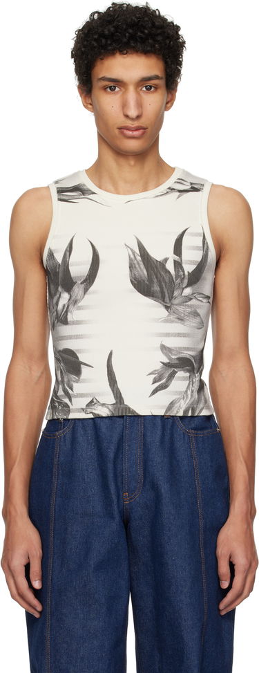 Linne Jean Paul Gaultier Jean Paul Gaultier Flower Body Morphing Tank Top Vit | 25/33-F-DB049-J579-010200, 0