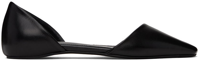 Sneakers och skor TOTEME Asymmetric Ballerina Flats Svart | 241-WAS1076-LE0046