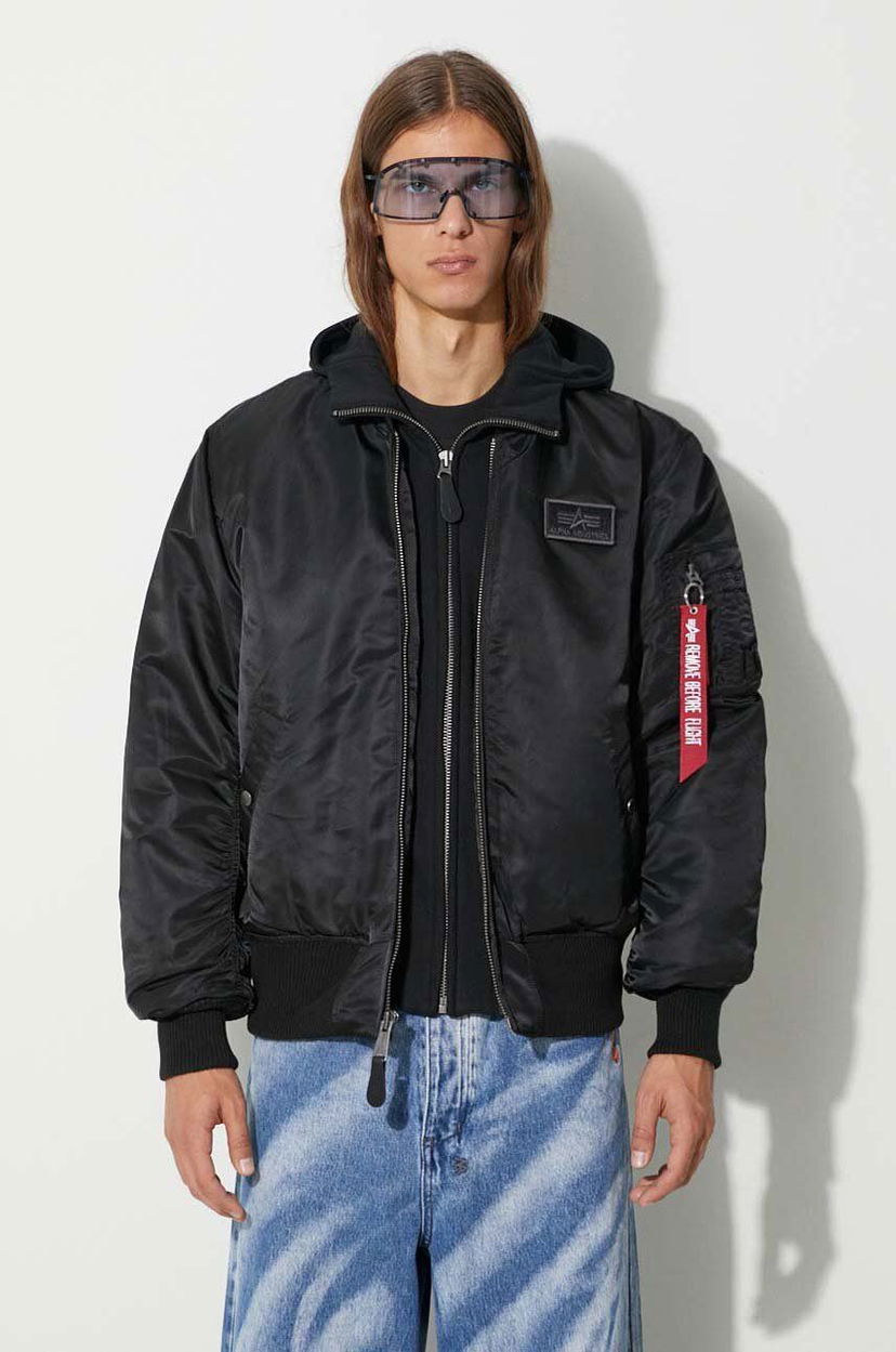 Bomberjacka Alpha Industries Bomber Jacket With Logo Patch Svart | 183110.515