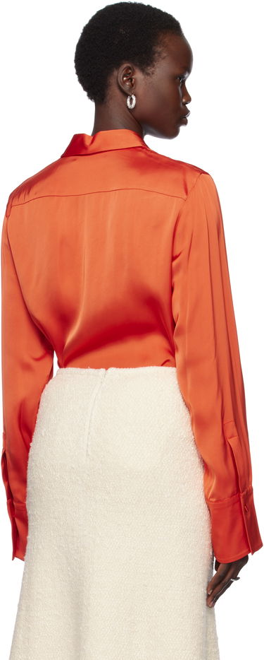 Skjorta Jil Sander Jil Sander Sateen Shirt Orange | J02DL0246_J65022, 2