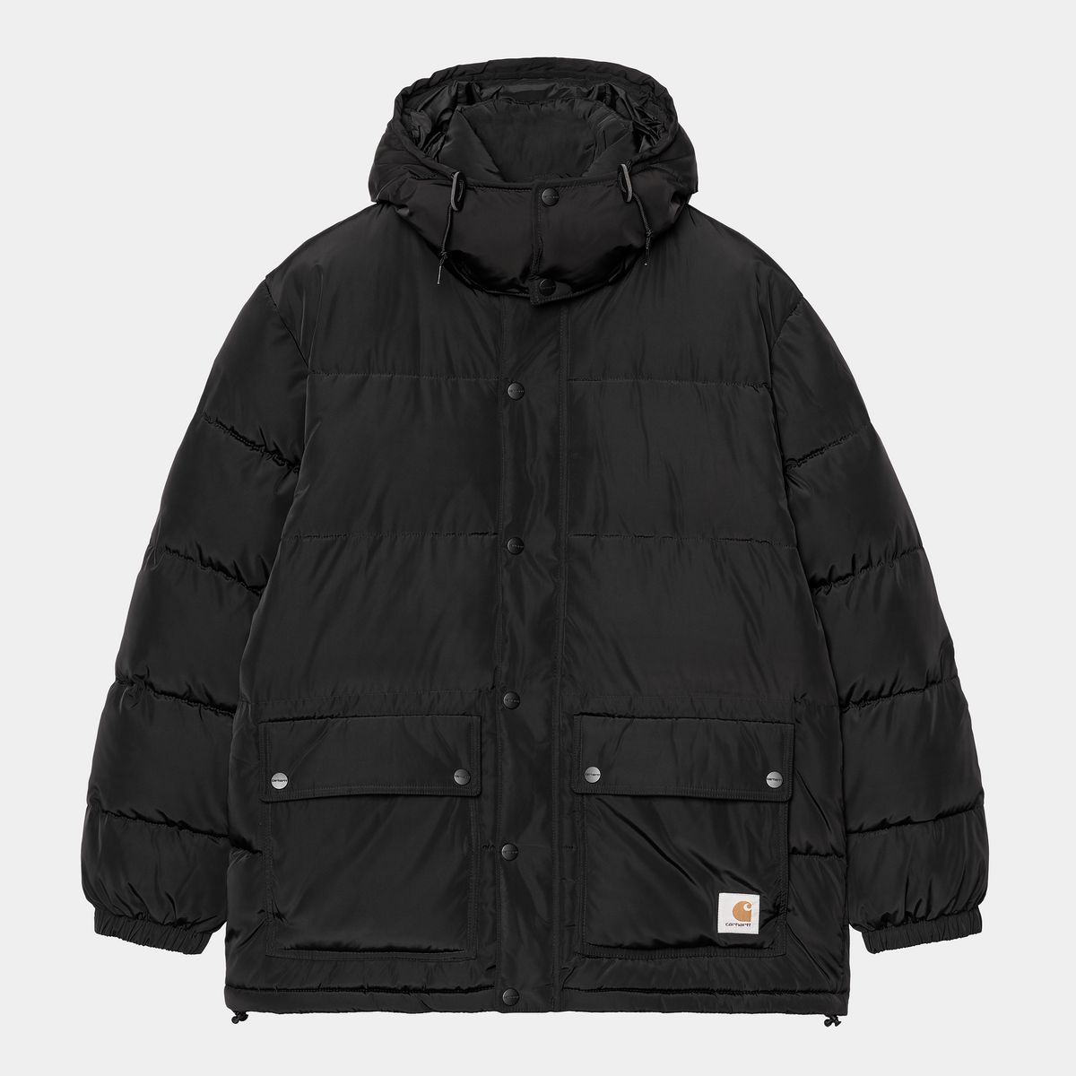 Pufferjacka Carhartt WIP Brent Padded Hooded Jacket with Pockets Svart | I035361_48, 0