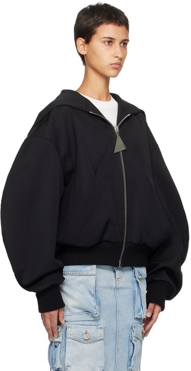 Sweatshirt The Attico Attico Hooded Bomber Jacket Beige | 241WCB41 W046, 4