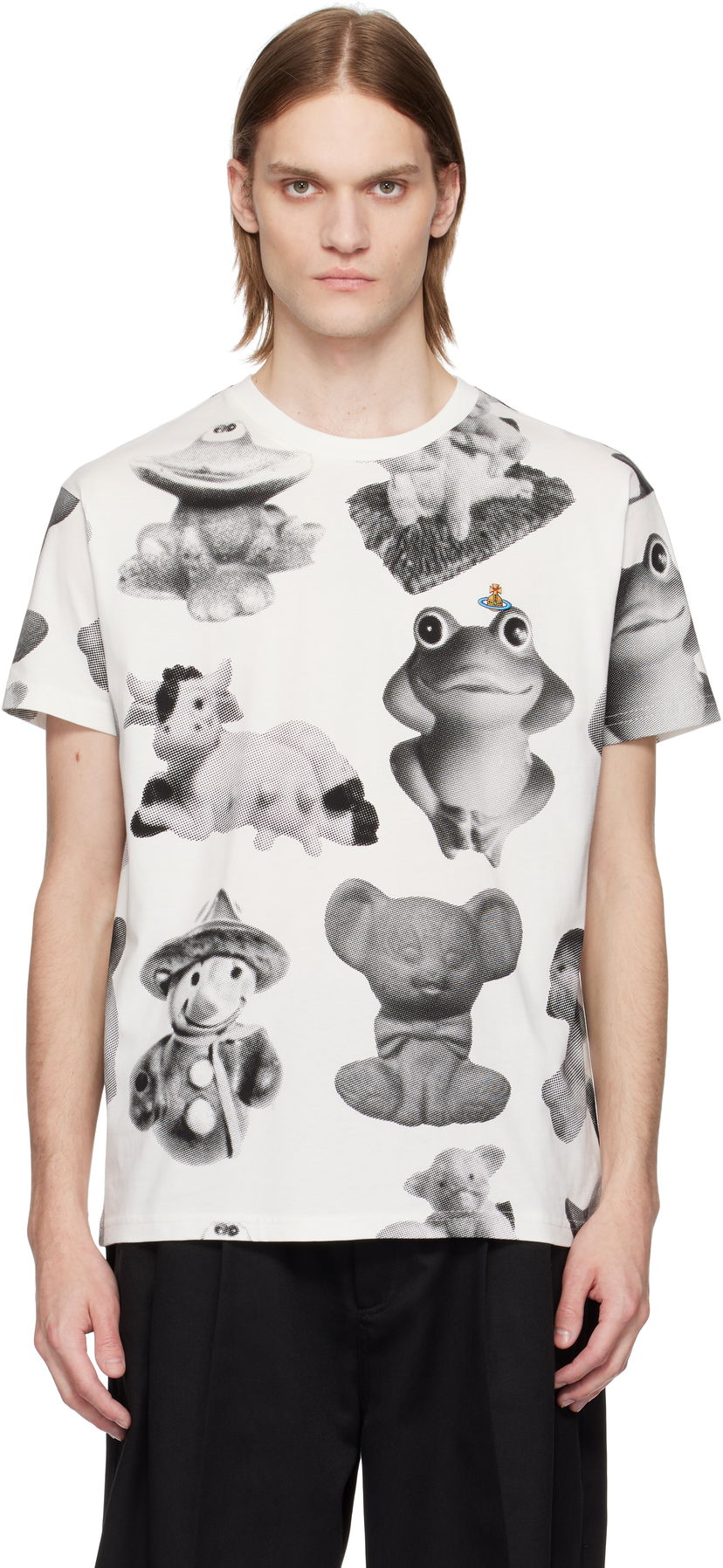 T-shirt Vivienne Westwood Vivienne Westwood Classic Figurine Print T-Shirt Vit | 3G010013-J006F-