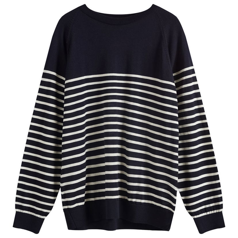Sweater YMC Suedehead Knit Sweater Blå | P8WMD-40