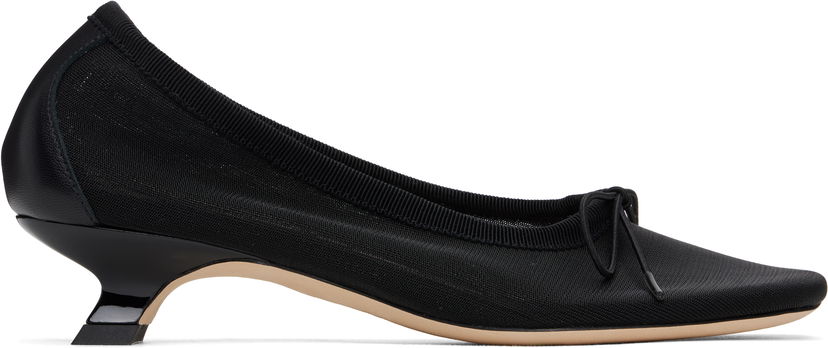 Sneakers och skor Simone Rocha Simone Rocha Mesh Ballerina Kitten Heels Svart | LH15 0804