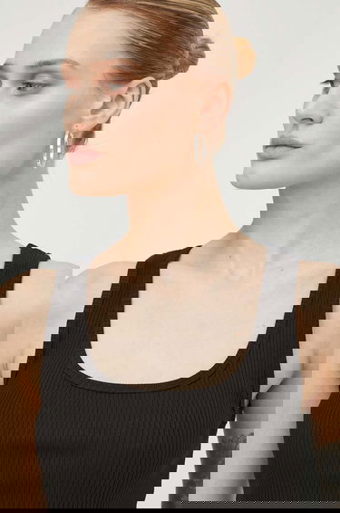 Linne Samsoe Samsoe Samsoe Samsoe SAAMANZA Ribbed Square Neck Tank Top Svart | F10000006, 3