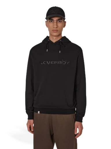 Sweatshirt Charles Jeffrey Loverboy Logo Hoodie Svart | CJLAW22LH BLACK