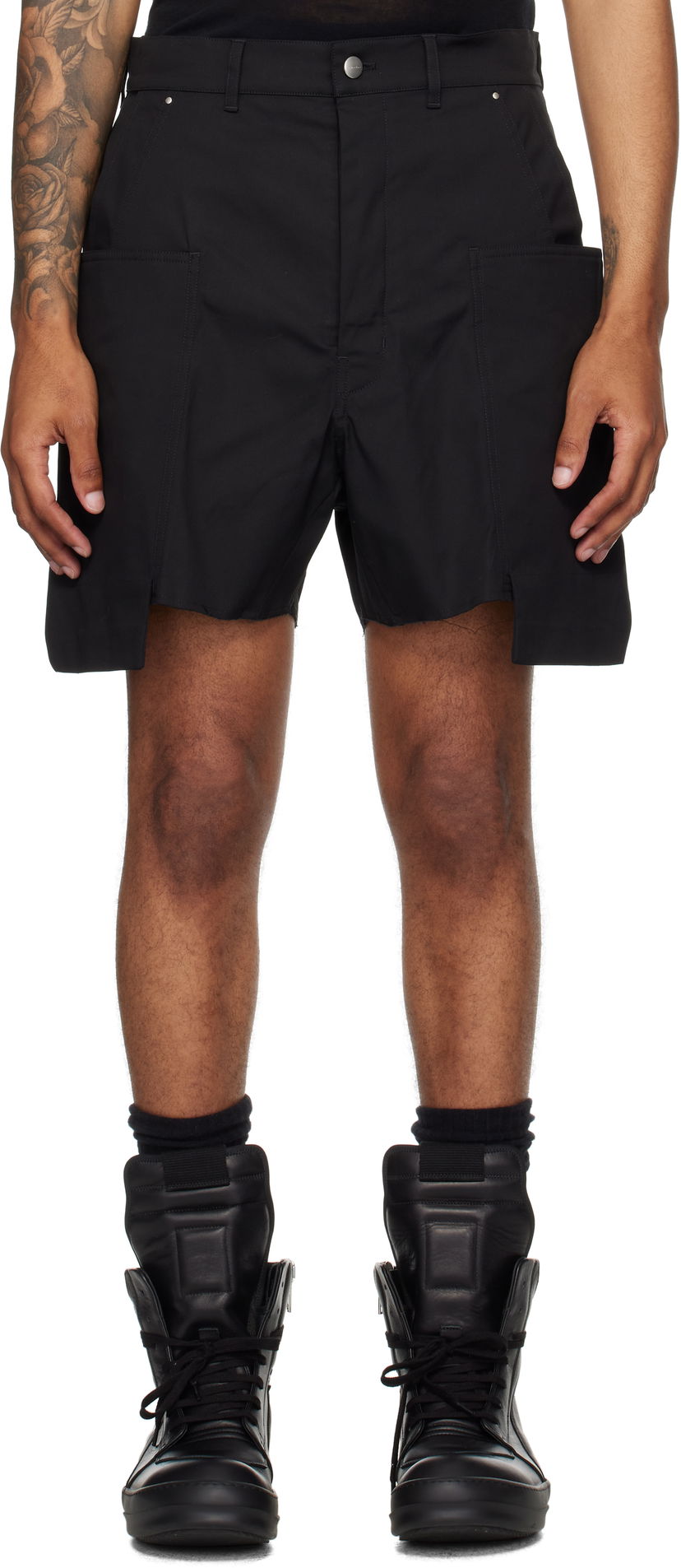 Shorts Rick Owens Rick Owens Stefan Cargo Shorts Svart | RU02E1382 TE
