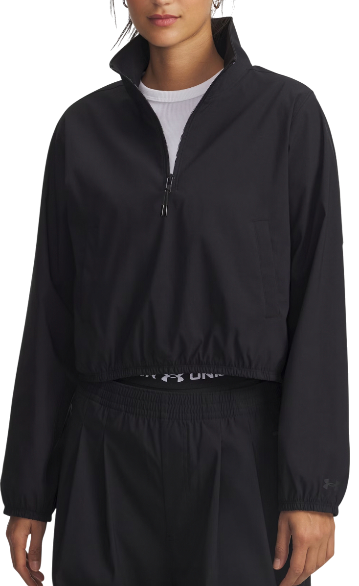 Vindjacka Under Armour Unstoppable Woven Cropped Half-Zip Jacket Svart | 6007026-001