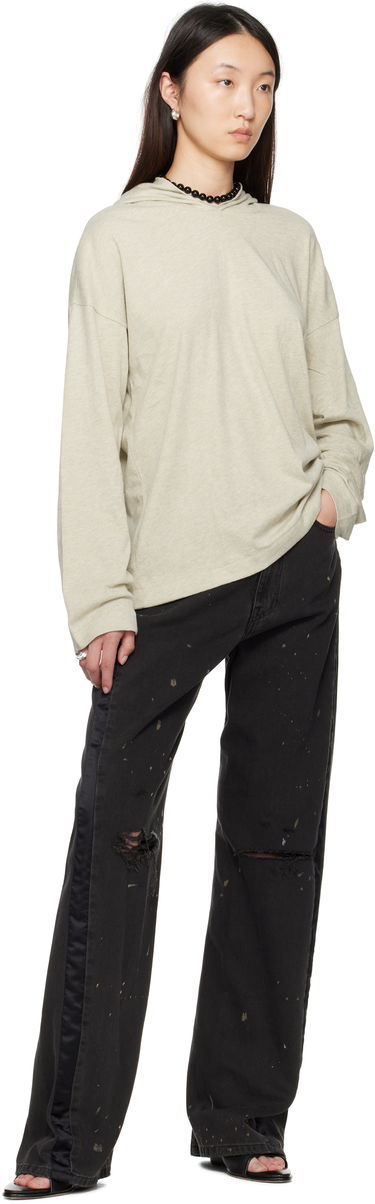 Sweatshirt Fear of God Fear of God ESSENTIALS Long Sleeve Hoodie Beige | 125SP257042FW, 3