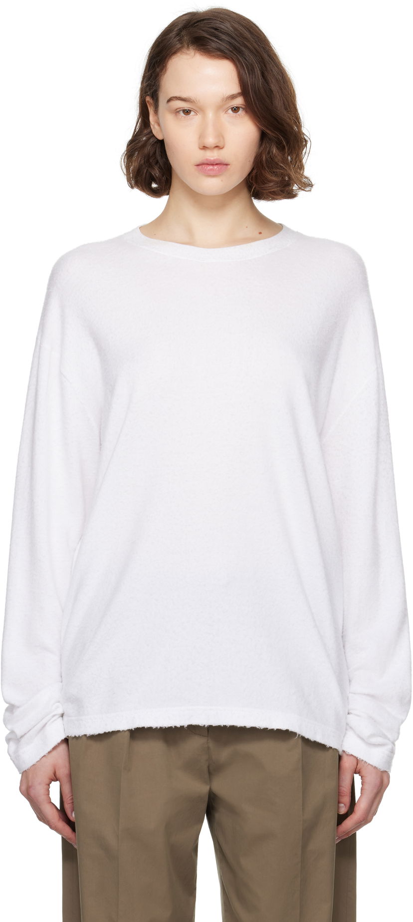 Sweater The Row The Row Kabira Sweatshirt Vit | 8942-Y916