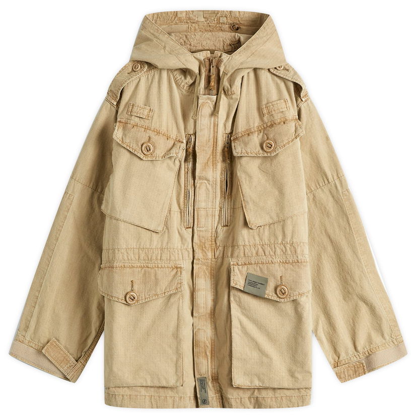 Vindjacka Neighborhood Ripstop Smock Jacket Beige | 242SPNH-JKM03-BEI