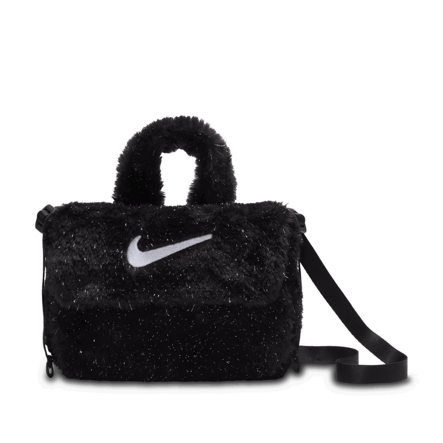 Handväska Nike Nike Faux Fur Crossbody Bag (1 l) Svart | FZ1329-010, 1