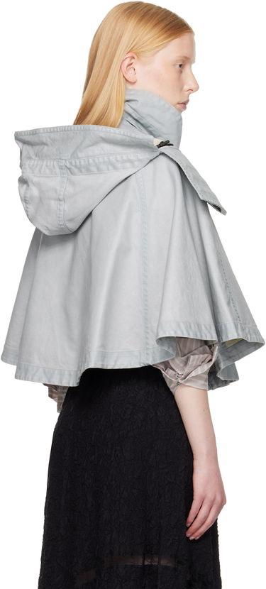 Jacka Burberry Burberry Hooded Capelet Jacket Grå | 8109388, 2