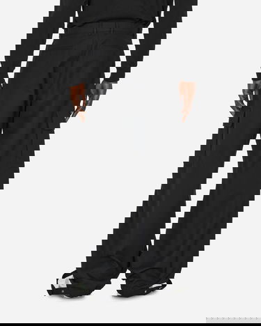 Cargo byxor Off-White Embroidered Wool Cargo Pants Black Svart | OMCF037F23FAB001 1010, 3