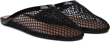 Kläder Alaïa ALAÏA Fishnet Flat Mules Svart | AA3M081TK007, 3
