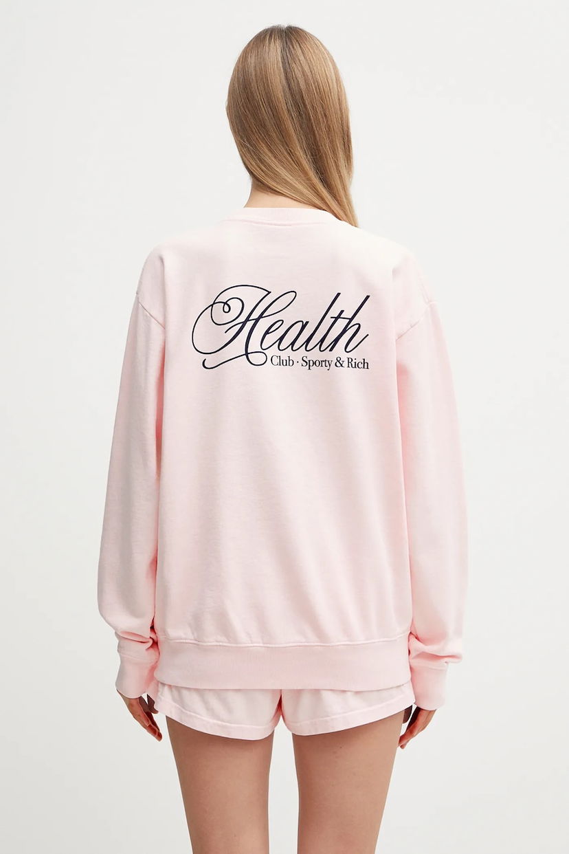 Sweatshirt Sporty & Rich Sporty & Rich Health Script Sweatshirt Rosa | ST071620078P140