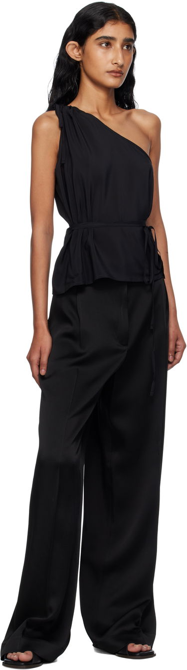 Linne Baserange Baserange One-Shoulder Tie-Waist Camisole Svart | TSVI-SC-AU25, 3