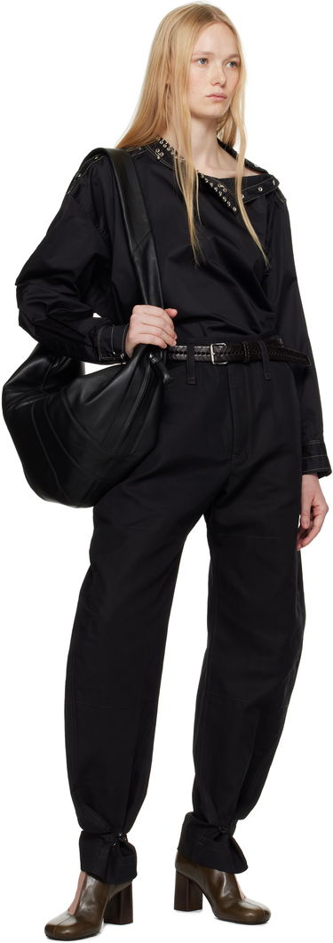 Byxor LEMAIRE Lemaire Tapered Tie-Hem Trousers Svart | PA1184 LF1350, 4