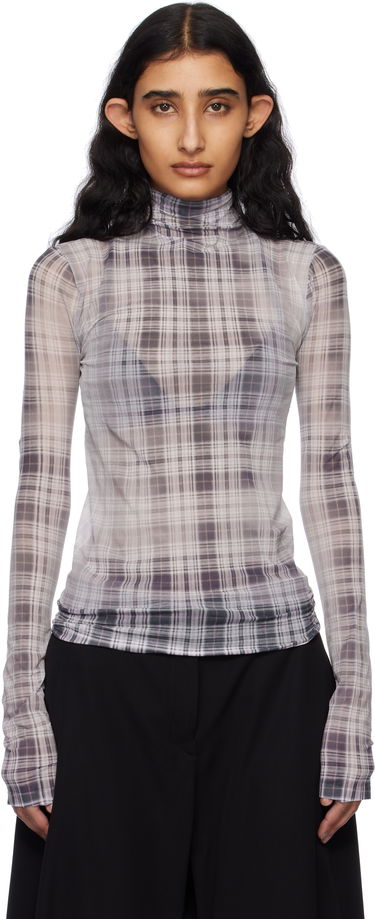 Sweater Acne Studios Acne Studios Seamless Plaid Turtleneck Grå | AL0450-, 0