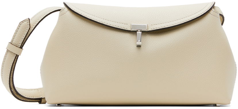 Axelväska TOTEME T-Lock Clutch Bag Beige | 234-WLGBG423-LE0030