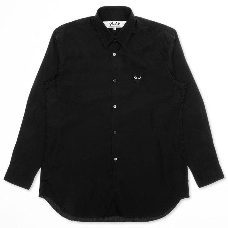 Skjorta Comme des Garçons Play Emblem Button Up Shirt Svart | AZ-B004-051-1, 0