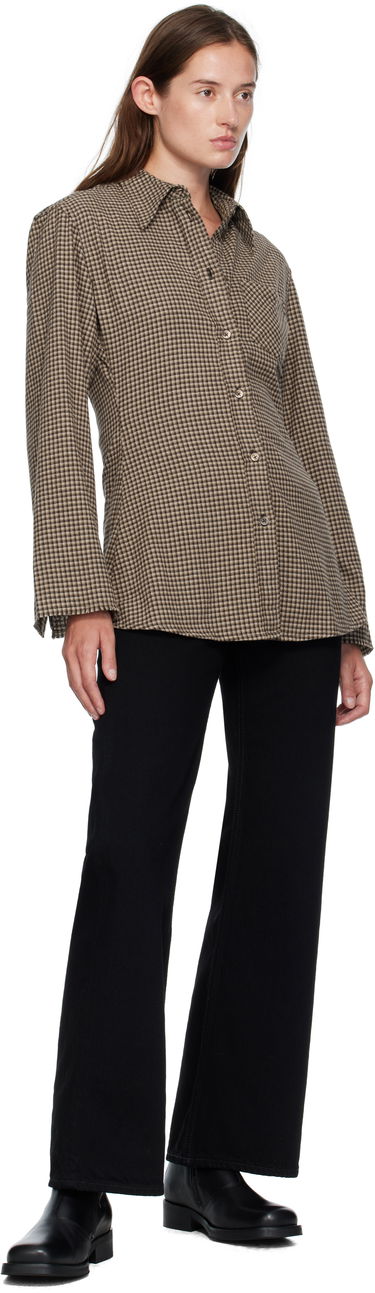 Skjorta OUR LEGACY Our Legacy Daisy Check Button-Down Shirt Brun | W4252DE, 3