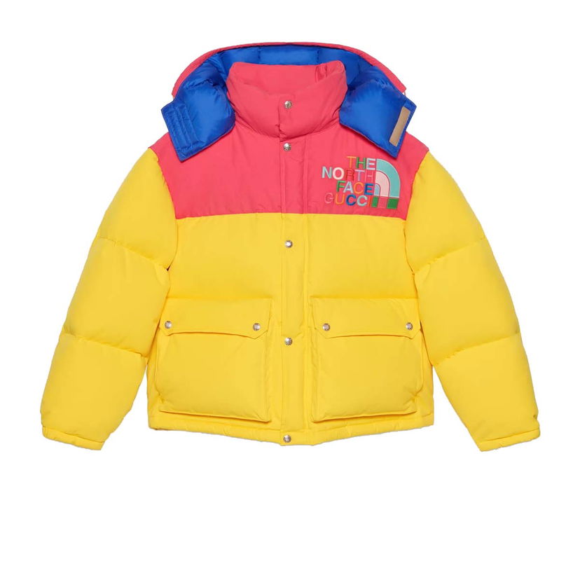 Pufferjacka Gucci The North Face x Down Jacket Yellow/Multicolor Gul | ‎672457 XAAER 7295