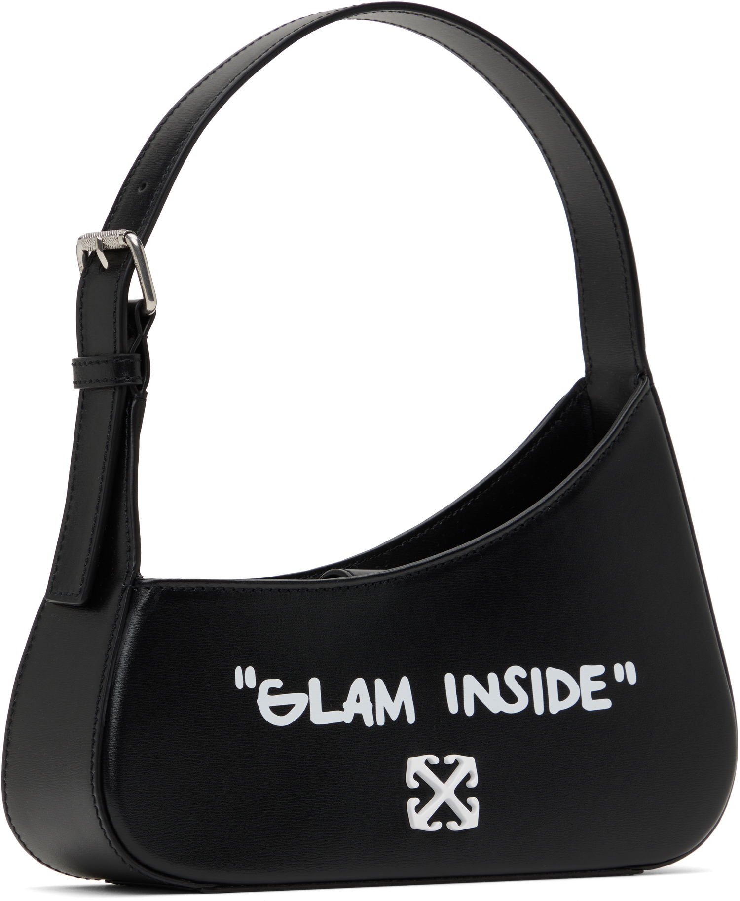 Handväska Off-White Off-White Jitney Quote Shoulder Bag Svart | OWNN18AC99LEA0011001, 1