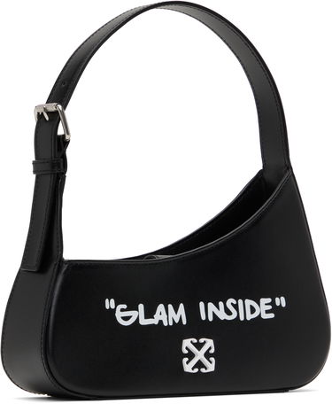 Handväska Off-White Off-White Jitney Quote Shoulder Bag Svart | OWNN18AC99LEA0011001, 1