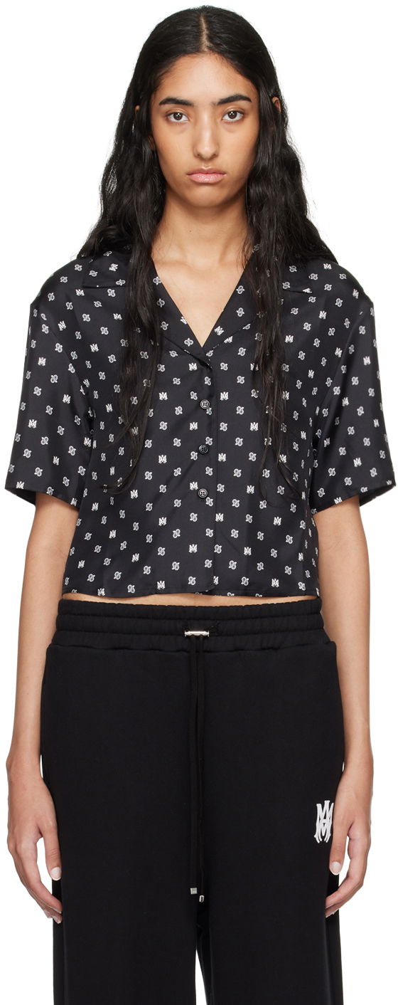 Skjorta AMIRI Black MA Paisley Shirt Svart | AWSTCA1010