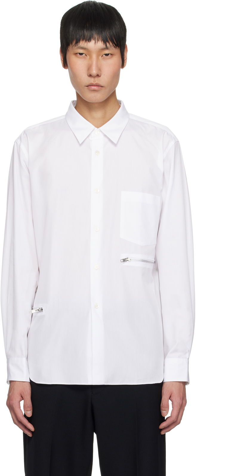 Skjorta Comme des Garçons Homme Deux Cotton Broad Shirt Vit | DO-B027-051