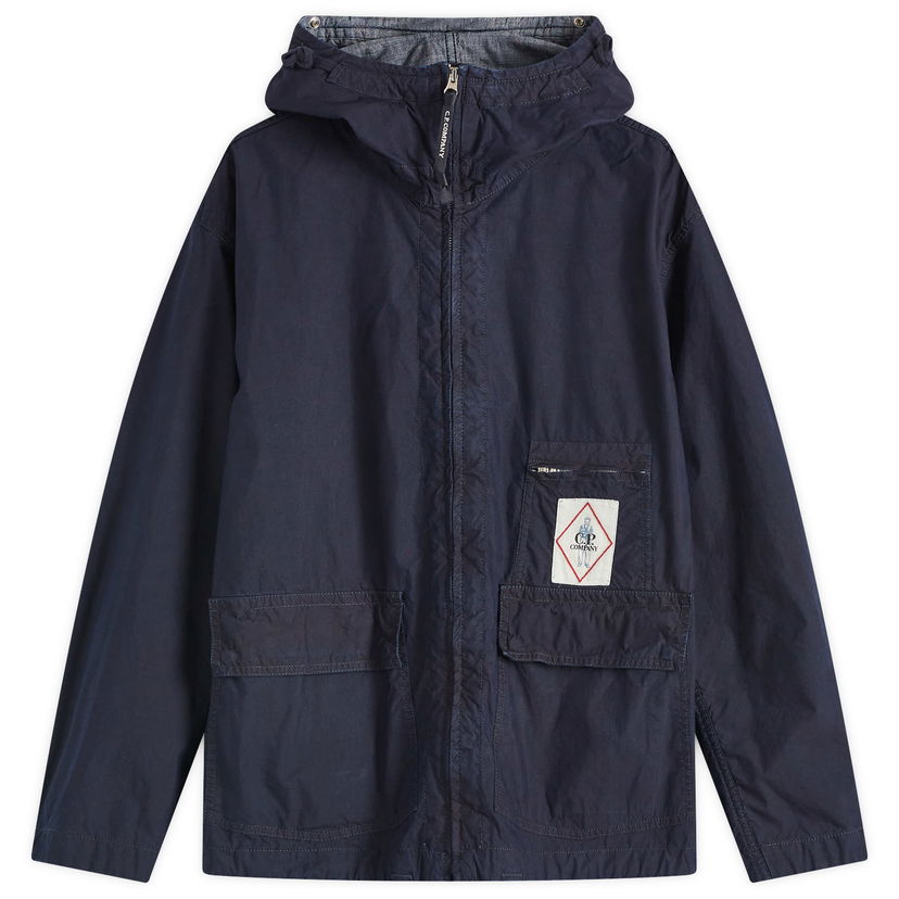 Vindjacka C.P. Company C.P. Company 50 Fili Indigo Goggle Jacket, Size Large Mörkblå | 18CMOW154A-110288W-883