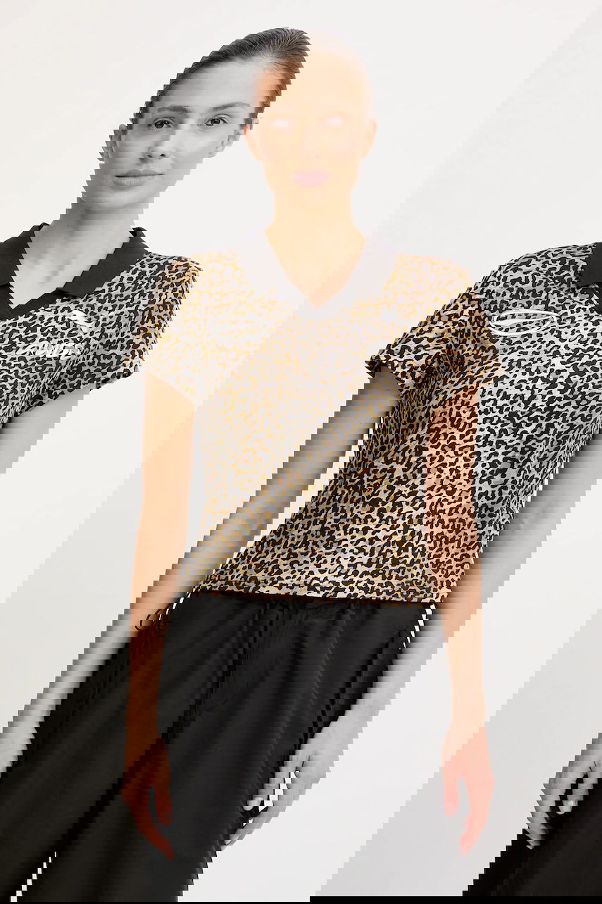 Polotröja Puma Leopard Print Short Sleeve Polo Shirt PUMA x A$AP ROCKY Flerfärgad | 636099, 0