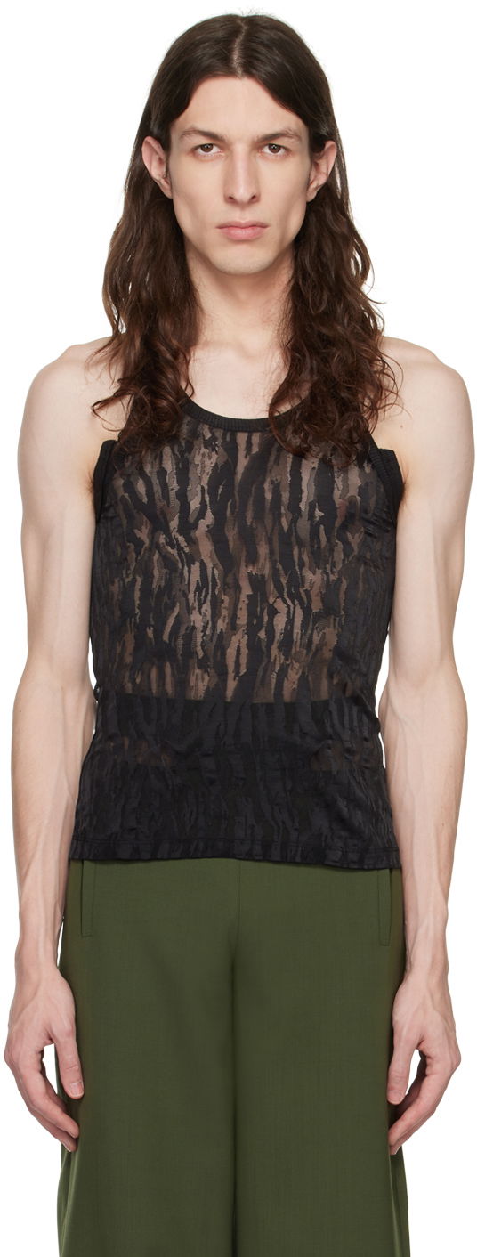 Linne Dion Lee Dion Lee Split Tank Top Svart | C3106R23