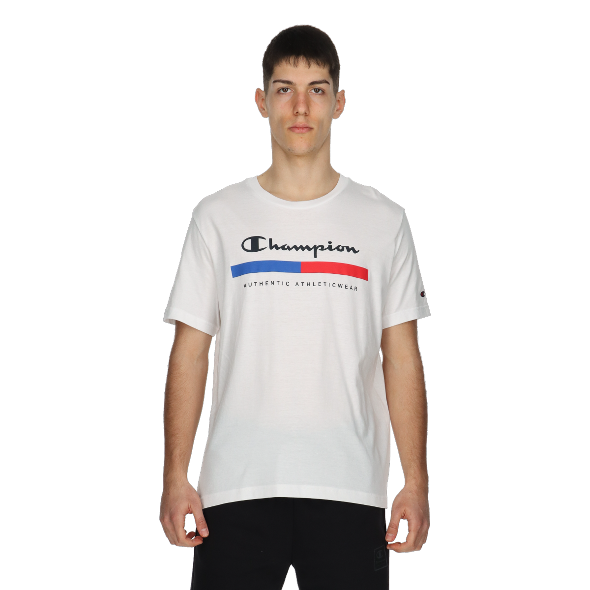 T-shirt Champion Script Graphic Crewneck T-Shirt Vit | 219735-WW001, 0