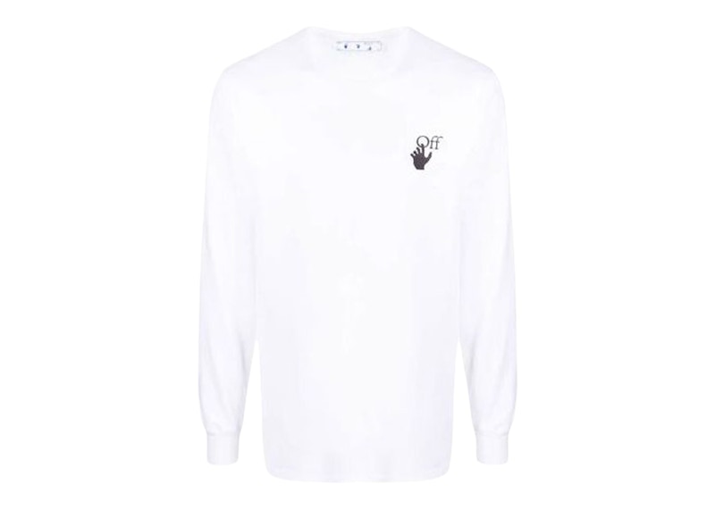T-shirt Off-White Long Sleeve Arrows Print T-Shirt Vit | OMAB001F21JER0010184