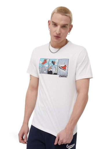T-shirt Converse Comic Graphic T-Shirt Vit | 10022936.A01